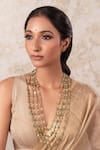 Buy_Anana_Gold Plated Beads Aqua Designer Necklace Set _at_Aza_Fashions