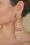 Shop_Anana_Red Ruby Designer Earrings _at_Aza_Fashions