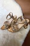Buy_Modanta Footwear_Gold Twisted Heels _at_Aza_Fashions