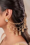 Shop_Anana_Gold Plated Chains Finish Designer Ear _at_Aza_Fashions