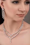 Shop_Anana_Silver Plated Designer Necklace And Earrings _at_Aza_Fashions