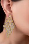 Shop_Anana_Yellow Stones Designer Earrings _at_Aza_Fashions