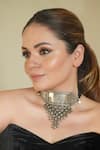 Buy_Anana_Silver Plated Adjustable Dori Choker Necklace _at_Aza_Fashions