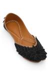 Buy_NR By Nidhi Rathi_Black Embroidered Flat Juttis _at_Aza_Fashions
