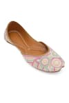 Buy_NR By Nidhi Rathi_Multi Color Multicolor Embellished Ethnic Flat Juttis _at_Aza_Fashions