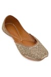 Buy_NR By Nidhi Rathi_Gold Embellished Ethnic Flat Juttis _at_Aza_Fashions