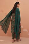 Shop_Gulabo Jaipur_Green Cotton Embroidery Round Neck Floral Print Kurta Pant Set _at_Aza_Fashions