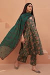 Shop_Gulabo Jaipur_Green Cotton Embroidery Round Neck Floral Print Kurta Pant Set _Online_at_Aza_Fashions