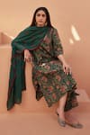 Buy_Gulabo Jaipur_Green Cotton Embroidery Round Neck Floral Print Kurta Pant Set 