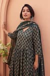 Shop_Gulabo Jaipur_Green Cotton Embroidery Keyhole Neck Floral Anarkali Set _Online_at_Aza_Fashions