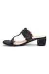 Sole House_Black Lace, Sequins Chantilly Block Heels _Online_at_Aza_Fashions