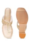 Shop_Sole House_Gold Sequins, Embroidery Chantilly Lace Heels _at_Aza_Fashions