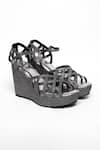 Buy_Sole House_Black Glitter Starlit Wedge _at_Aza_Fashions