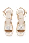 Sole House_Gold Rhinestones Glam Block Heels _at_Aza_Fashions