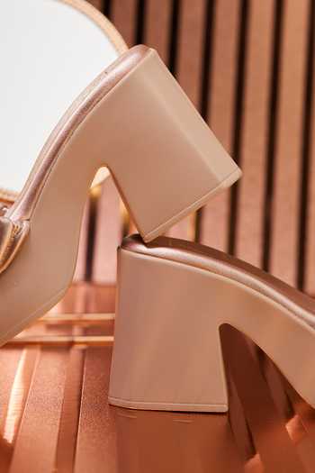 House Of Vian_Gold Charlotte Heels _Online_at_Aza_Fashions
