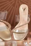 Buy_House Of Vian_Gold Rhinestones Grace Heels _Online_at_Aza_Fashions