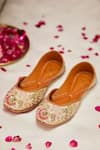 Buy_House Of Vian_Multi Color Embroidered Gulmohar Juttis _at_Aza_Fashions