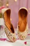 Shop_House Of Vian_Multi Color Embroidered Gulmohar Juttis _at_Aza_Fashions