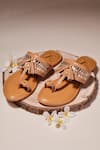 Buy_House Of Vian_Beige Tassels Kolhita Kolhapuris _at_Aza_Fashions