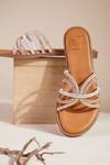 Buy_House Of Vian_Gold Embellished Designer Flats _Online_at_Aza_Fashions