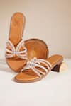 Buy_House Of Vian_Gold Embellished Designer Flats _at_Aza_Fashions