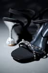 House Of Vian_Black Rhinestones Designer Heels _Online_at_Aza_Fashions