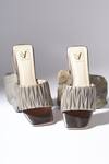 Shop_House Of Vian_Silver Matilda Metal Heels _at_Aza_Fashions