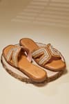 Shop_House Of Vian_Beige Designer Flats With Embellishments _at_Aza_Fashions
