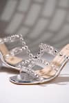 House Of Vian_Silver Rhinestones Designer Heels With Embellishments _Online_at_Aza_Fashions