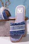Buy_House Of Vian_Blue Designer Flats _Online_at_Aza_Fashions