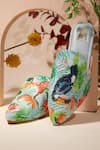 Shop_House Of Vian_Blue Tropical Toucan Embroidered Mules _at_Aza_Fashions