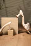 Buy_House Of Vian_White Designer Braided Heels _Online_at_Aza_Fashions