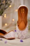 Shop_House Of Vian_Purple Designer Lilac Embroidered Juttis _at_Aza_Fashions