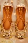 Shop_House Of Vian_Gold Embellished Juttis _at_Aza_Fashions