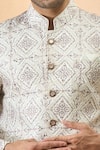 Buy_Arihant Rai Sinha_Cream Silk, Acrylic Embroidery Sherwani Set _Online_at_Aza_Fashions