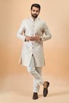 Buy Arihant Rai Sinha Cream Silk Sherwani Set at Aza Fashions Buy_Arihant Rai Sinha_Cream Silk Sherwani Set _at_Aza_Fashions