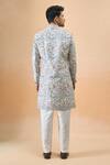Shop_Arihant Rai Sinha_Multi Color Silk Embroidery Sherwani And Pant Set _at_Aza_Fashions