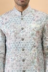 Arihant Rai Sinha_Multi Color Silk Embroidery Sherwani And Pant Set _at_Aza_Fashions