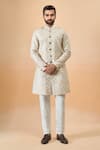 Buy Arihant Rai Sinha Off White Silk Embroidery Designer Sherwani And Pant Set at Aza Fashions Buy_Arihant Rai Sinha_Off White Silk Embroidery Designer Sherwani And Pant Set _at_Aza_Fashions