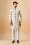 Buy Arihant Rai Sinha Off White Silk Embroidery Designer Sherwani And Pant Set Online at Aza Fashions Buy_Arihant Rai Sinha_Off White Silk Embroidery Designer Sherwani And Pant Set _Online_at_Aza_Fashions