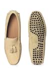 Shop_Domani_Beige Gommino Suede Tassel Loafers _Online_at_Aza_Fashions