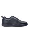 Domani_Black Doms Comfort Leather Sneakers _Online_at_Aza_Fashions