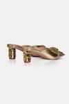 Shop_Elleganti_Gold Crystals Metallic Heeled Sandals _at_Aza_Fashions