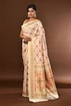 Samyukta Singhania_Off White Weave Patola Banarasi Saree With Running Blouse _at_Aza_Fashions