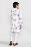Shop_Petite Pomme_White Cotton, Silk Embroidery Full Kurta And Pant Set _at_Aza_Fashions