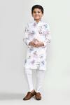 Buy_Petite Pomme_White Cotton, Silk Embroidery Full Kurta And Pant Set _Online_at_Aza_Fashions