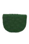 Shop_NR By Nidhi Rathi_Green Beads, Embroidery Foldover Clutch_at_Aza_Fashions