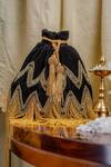 Buy NR By Nidhi Rathi Black Embroidery, Tassels And Gold Potli at Aza Fashions Buy_NR By Nidhi Rathi_Black Embroidery, Tassels And Gold Potli _at_Aza_Fashions