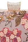 Buy_NR By Nidhi Rathi_Pink Embroidery, Beads Embellished Box Clutch With Sling Chain 
