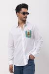 Buy_Kaka Calcutta_White Cotton Embroidery Hand Designer Shirt _at_Aza_Fashions